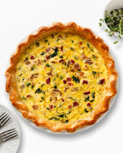 Gluten Free Bacon and Spinach Quiche