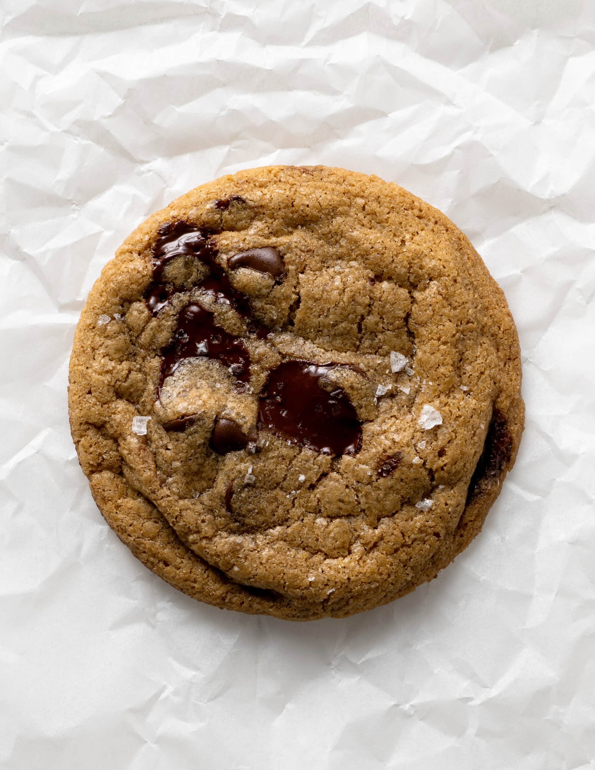 Brown Butter Chocolate Chip Cookie with Flaky Sea Salt.