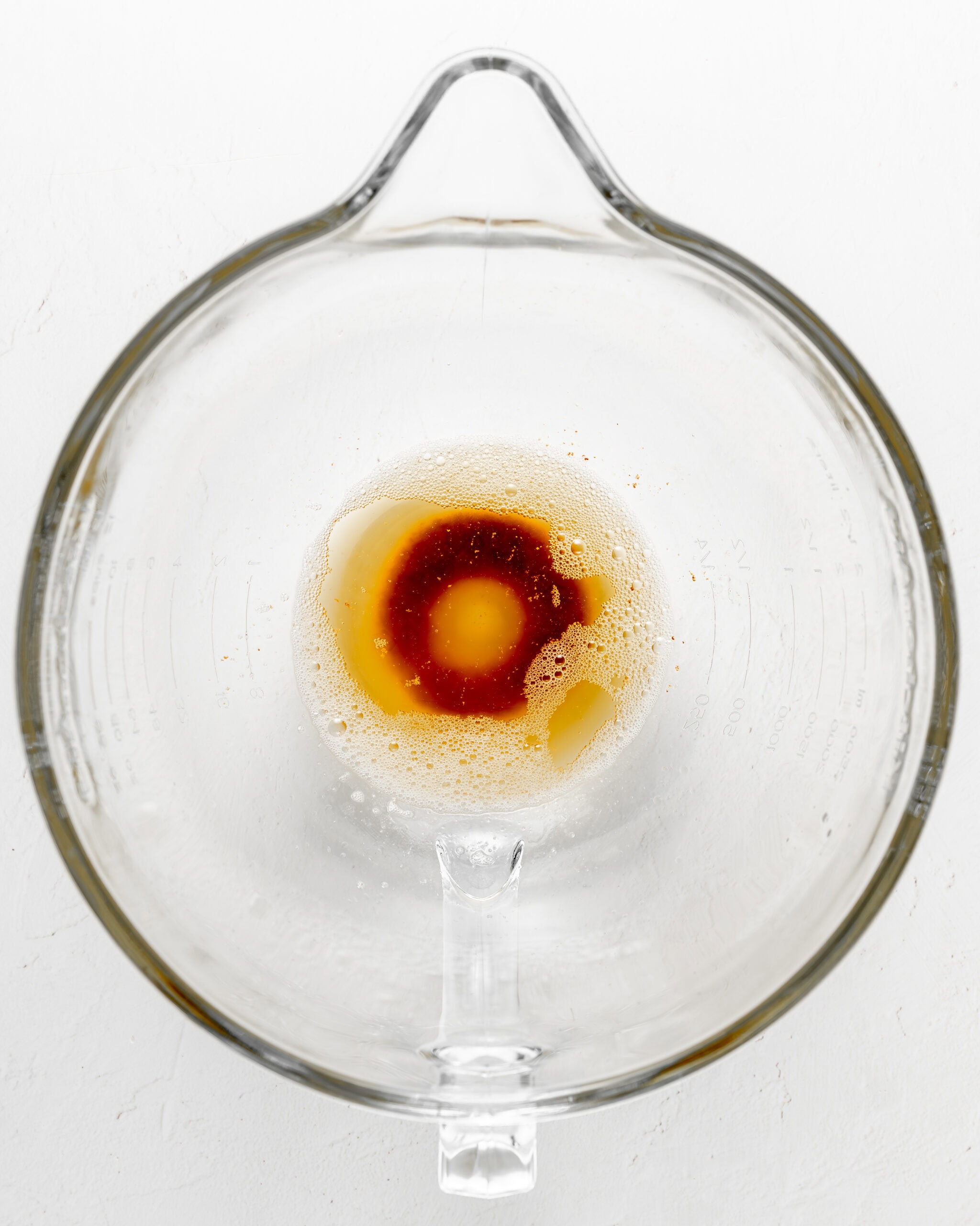brown butter in large clear bowl