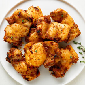 Boneless skinless chicken thighs.