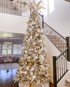 christmas tree in the foyer