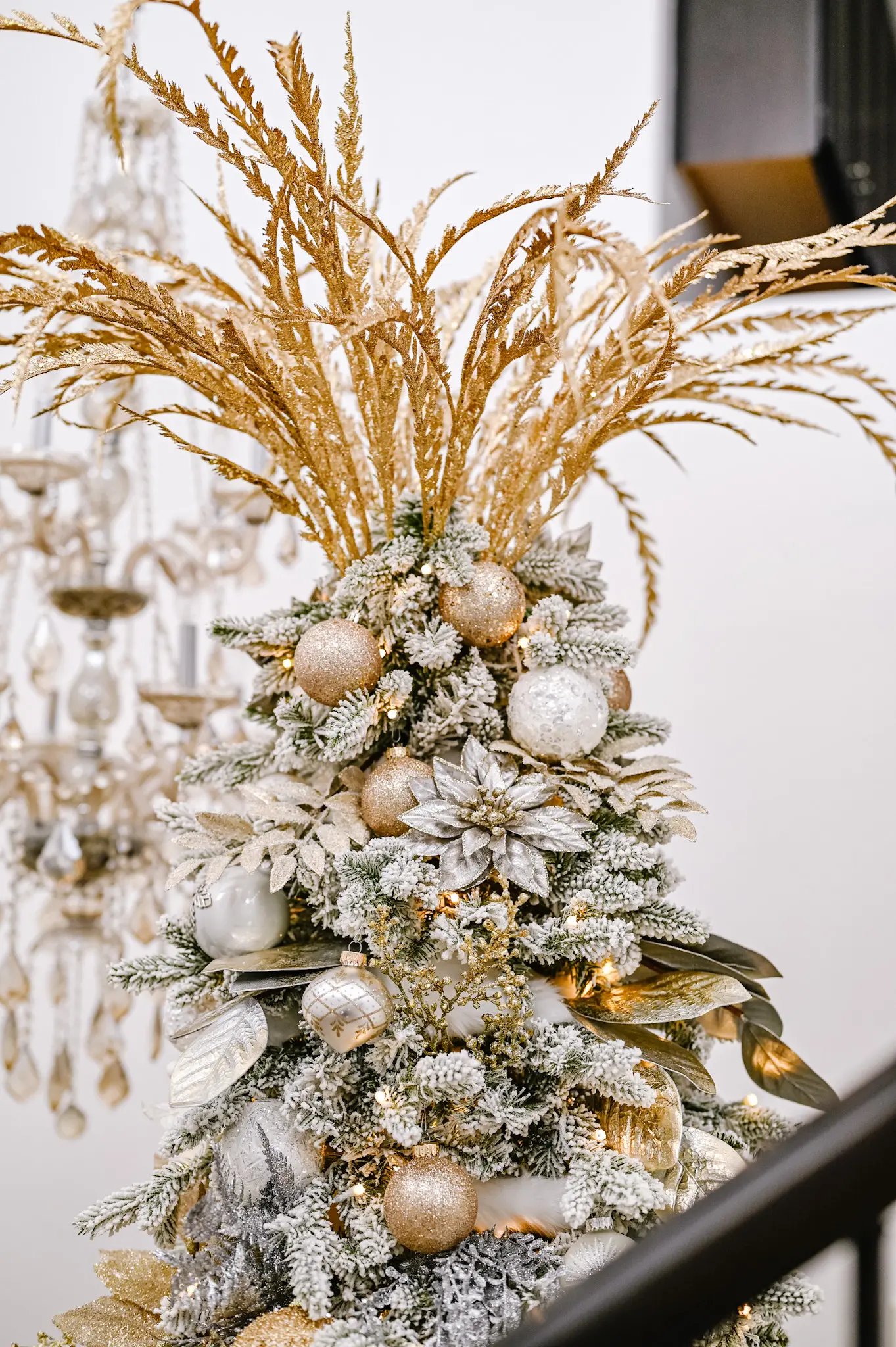 Crystal & Gold Christmas Tree Garland