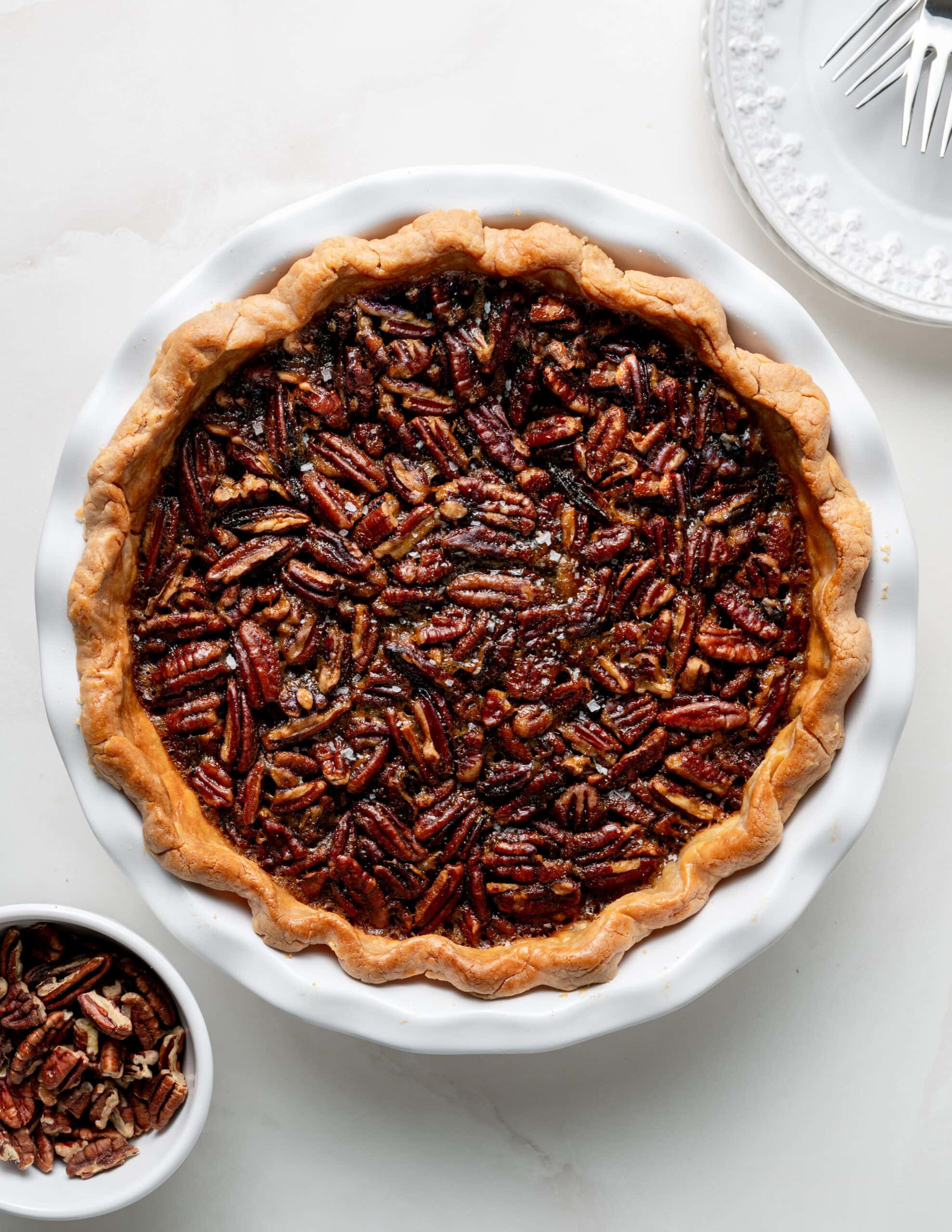 brown butter gluten free pecan pie no corn syrup.