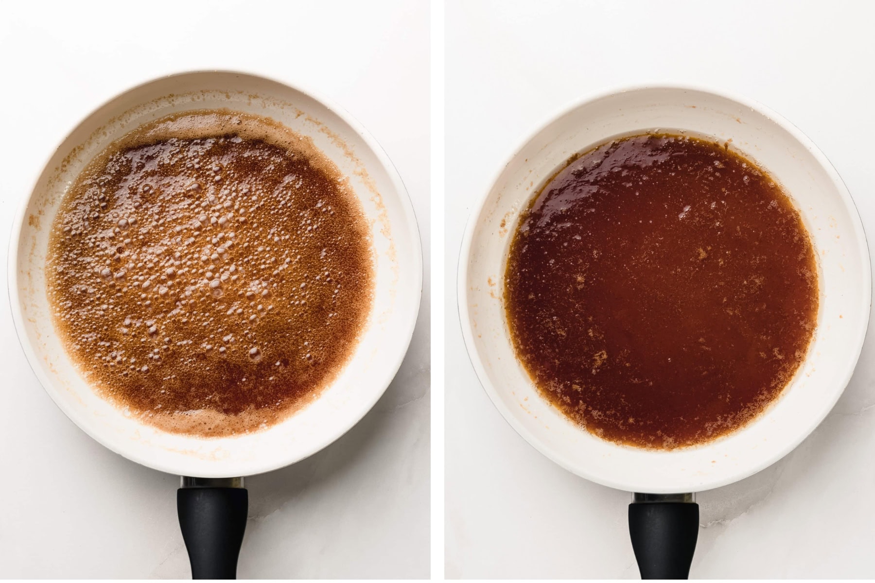 Add maple and honey to brown butter.