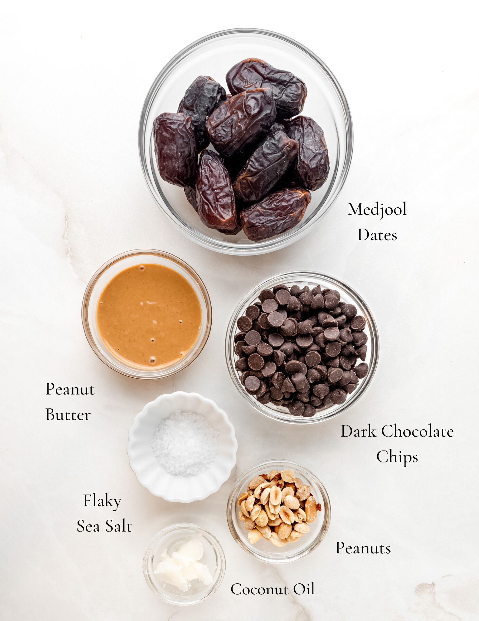 Ingredient shot of snickers dates.