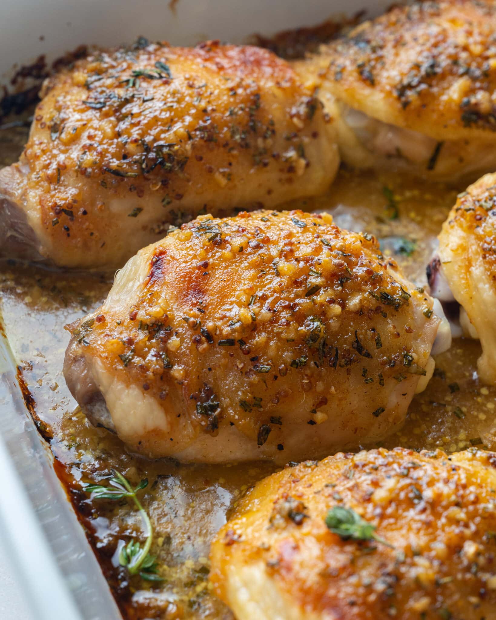 Baked Honey Dijon Mustard Chicken Thighs Recipe