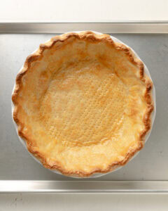 fully baked pie crust.