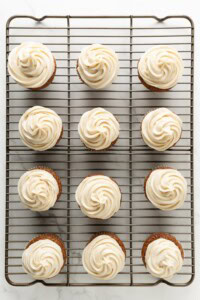 decorated carrot cake cupcakes