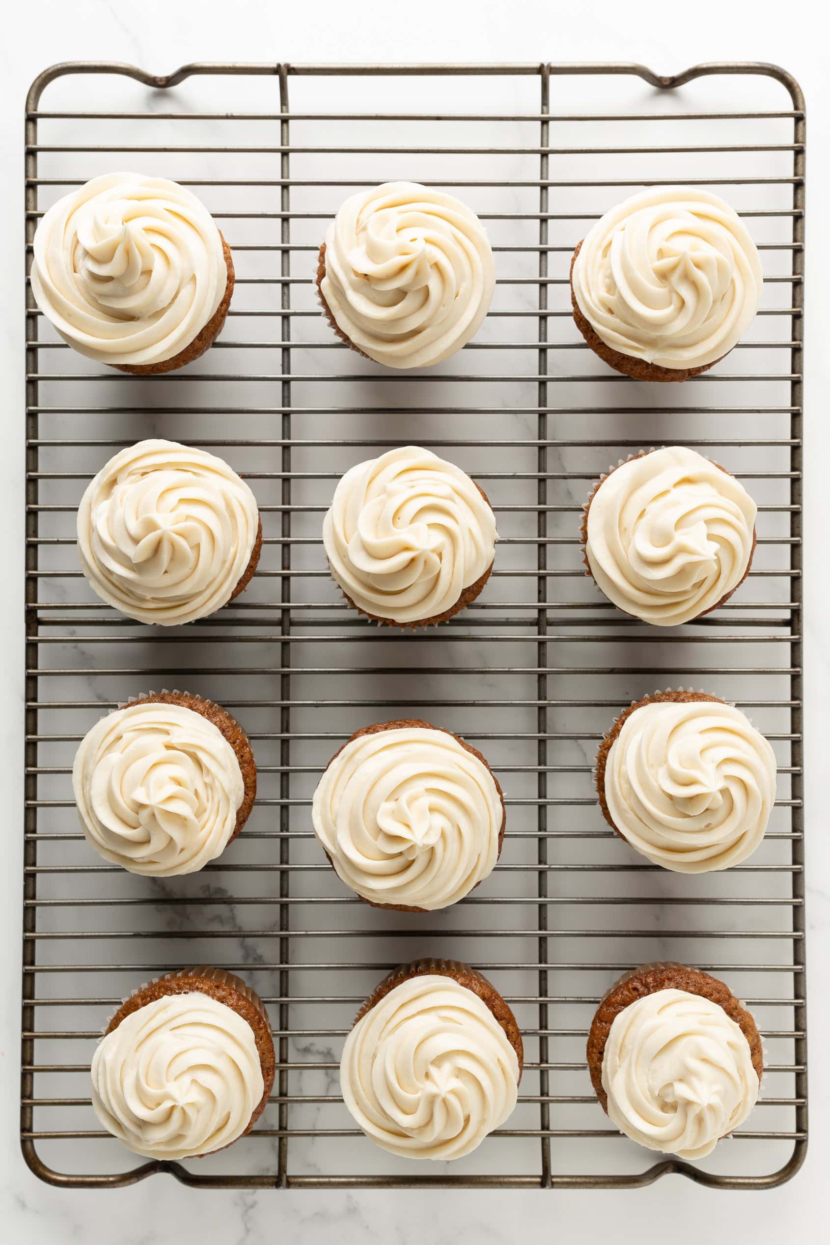 decorated carrot cake cupcakes
