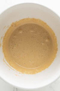 Whipped Eggs and Sugar for Cupcakes.