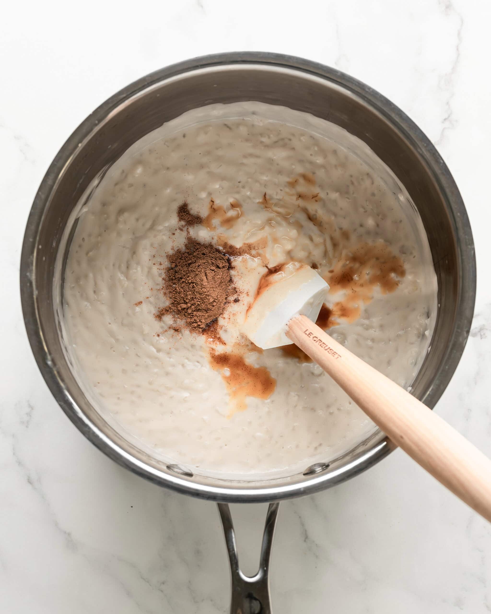 Stir in flavor enhancers