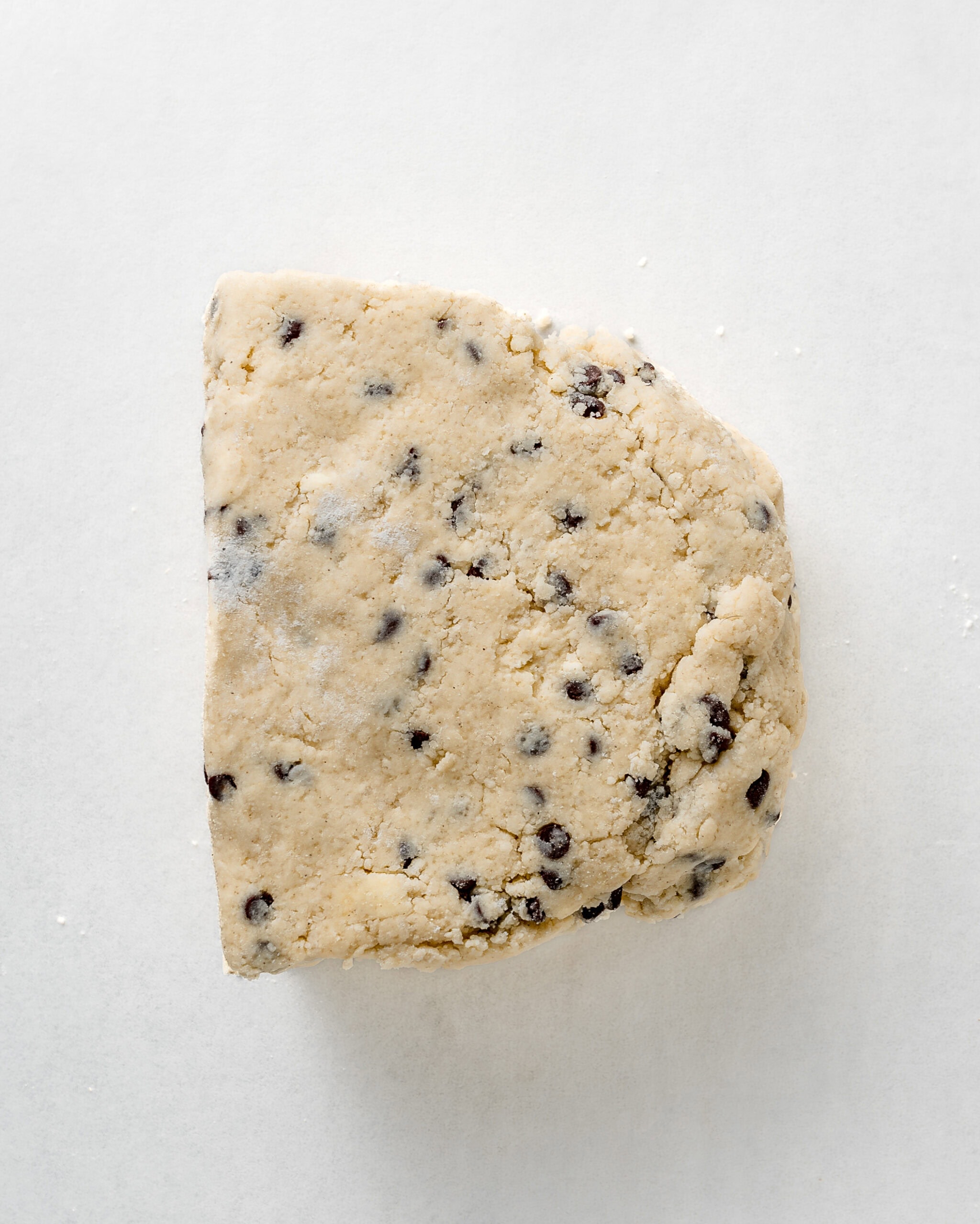 Chocolate Chip Scone Dough Stacked.