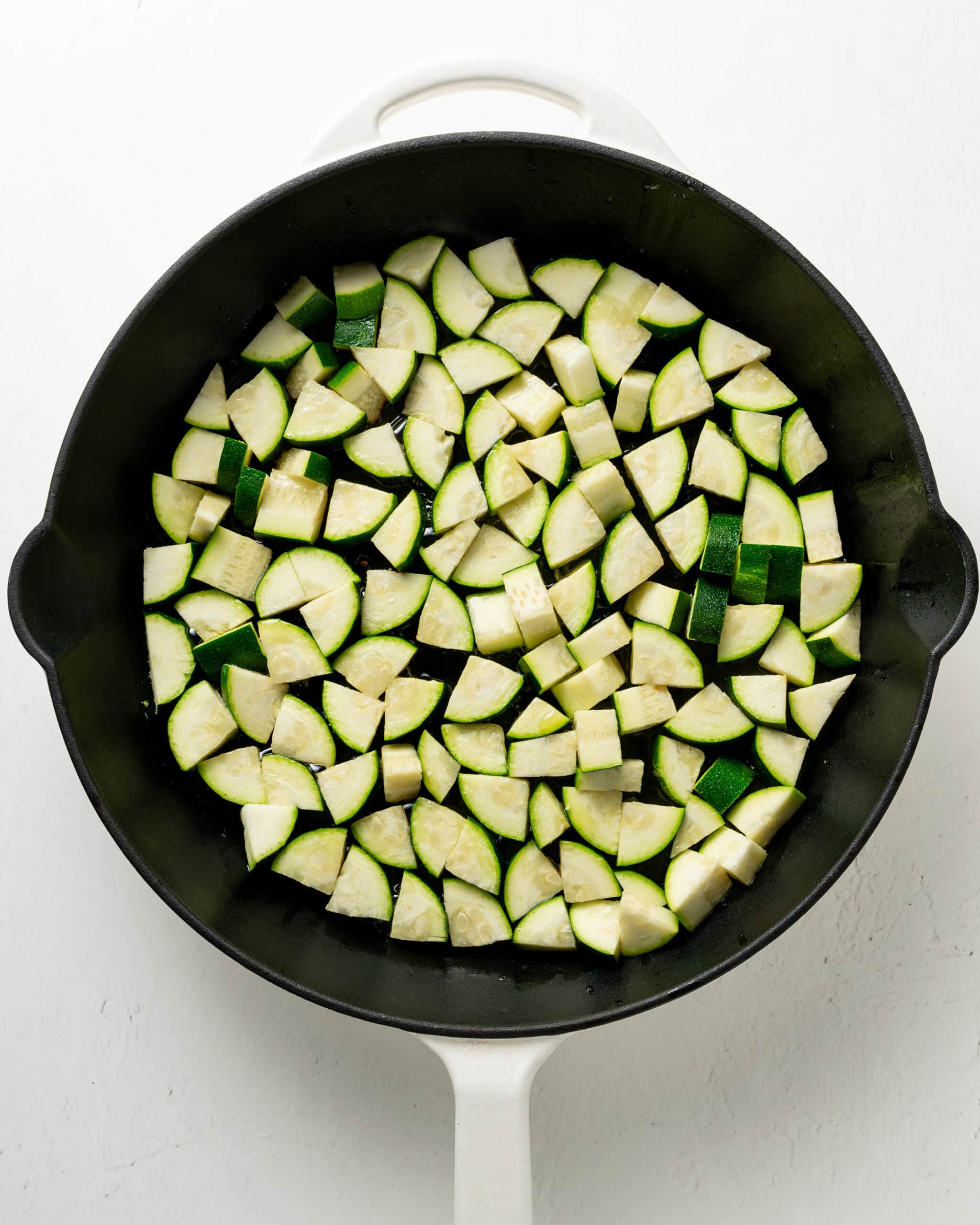 zucchini in a large skillet