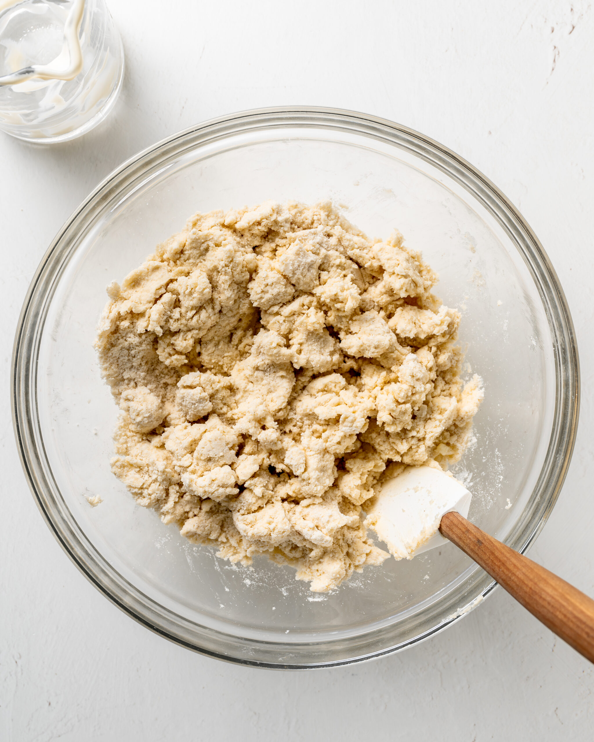 Scone dough in a large mixing bowl.