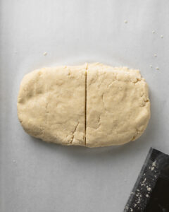 Shape and cut the scone dough.