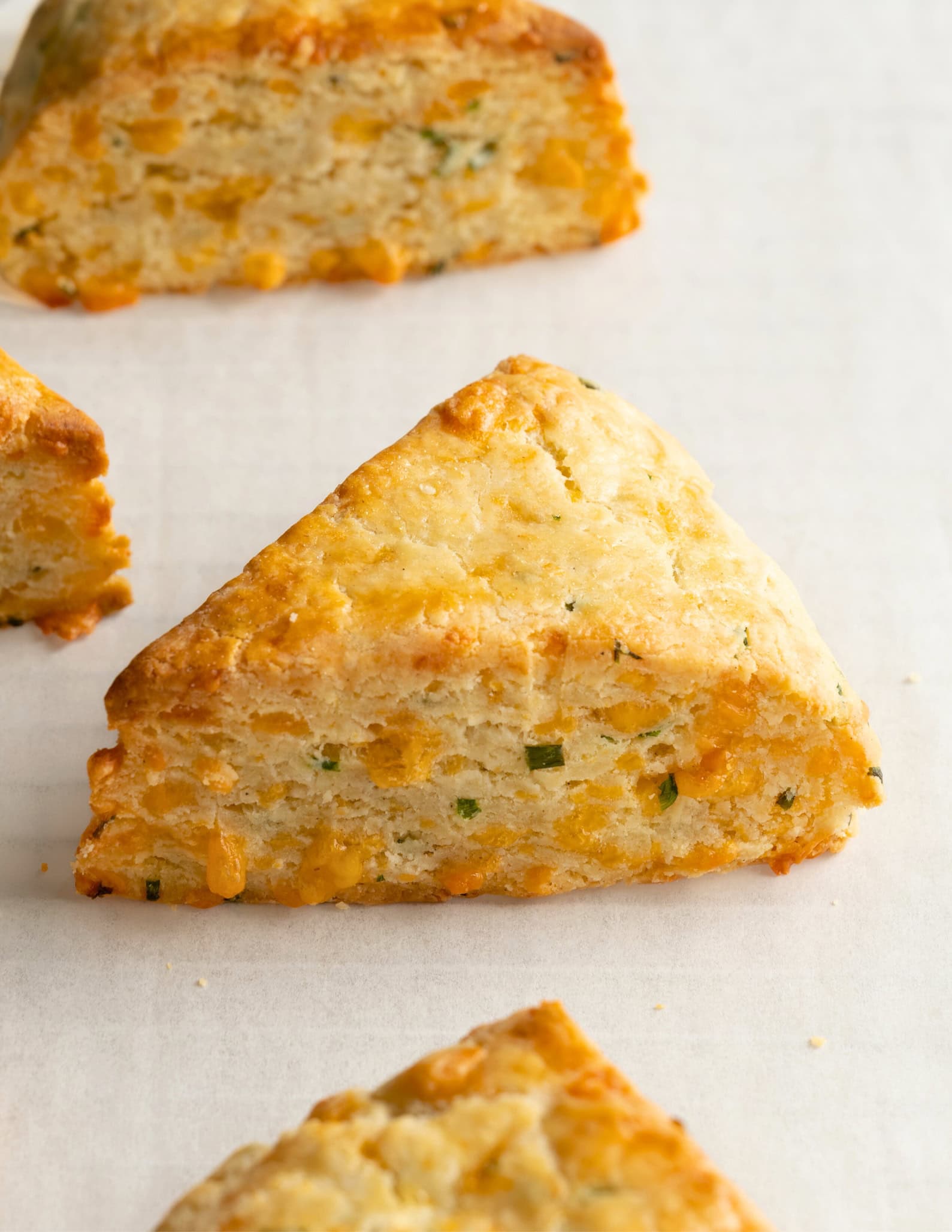 Gluten Free Cheddar and Chives Scones.