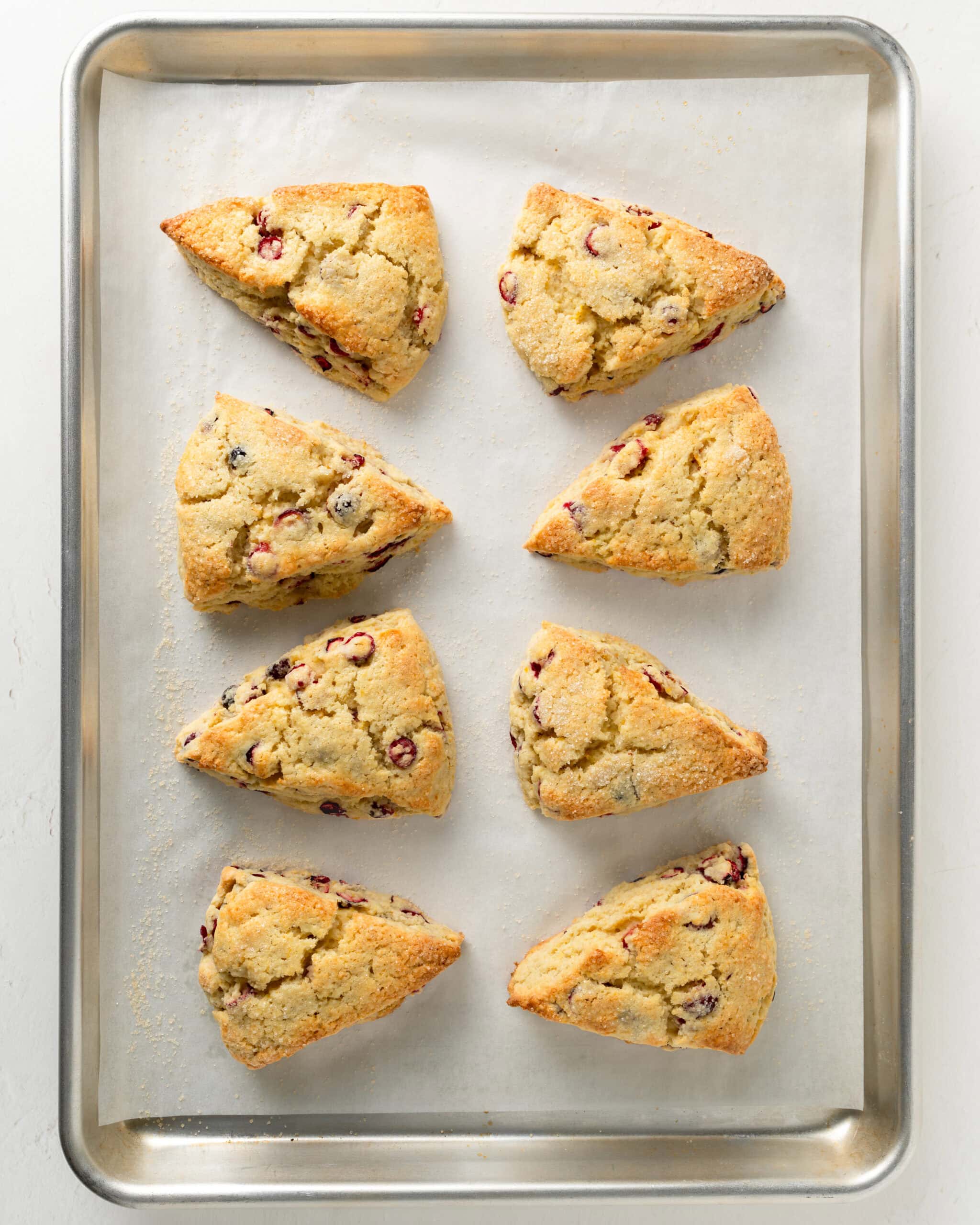 Cranberry orange scones baked.