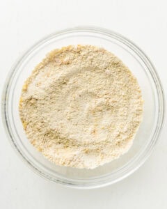 Cranberry orange scone flour and butter mixture.