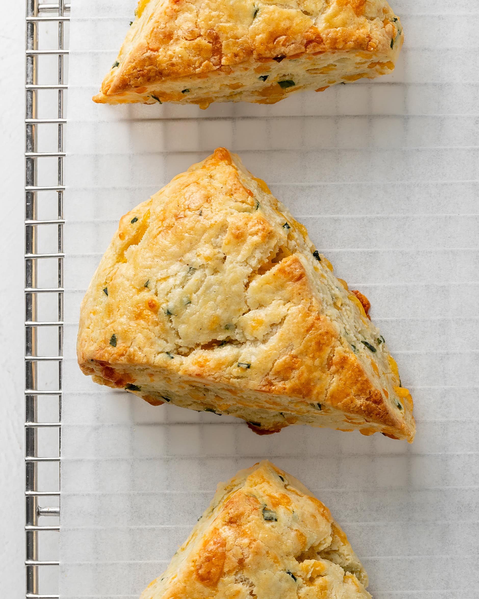Gluten Free Cheese Scones with Chives.