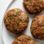 Jalapeno Turkey Burgers on a white plate.