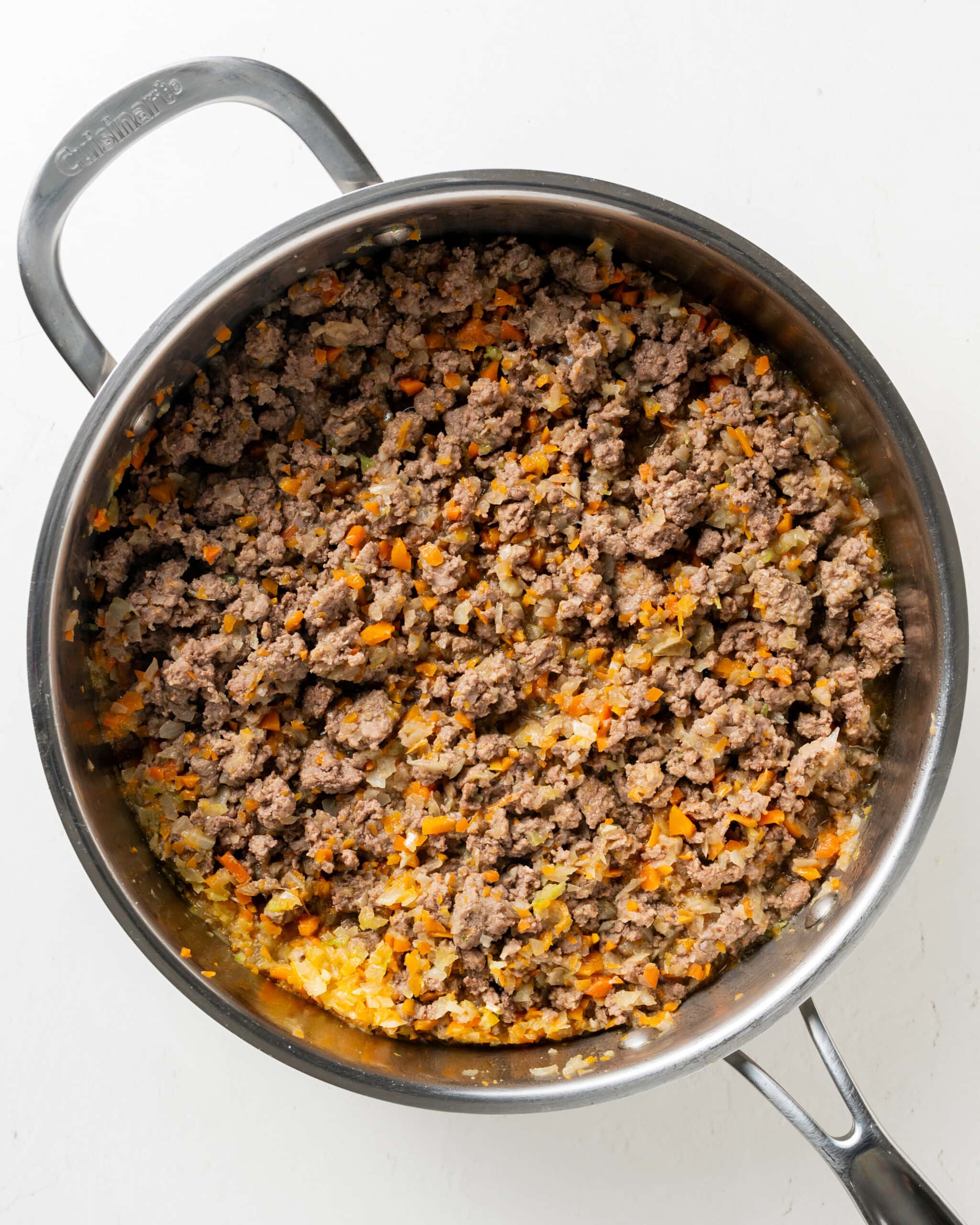 Lamb and veggies mixture.
