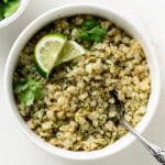 Main shot of cilantro lime cauliflower rice