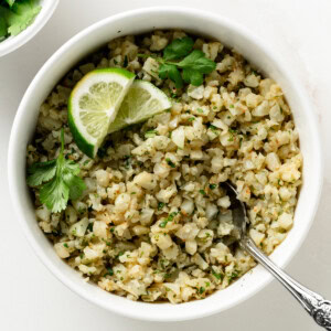 Main shot of cilantro lime cauliflower rice